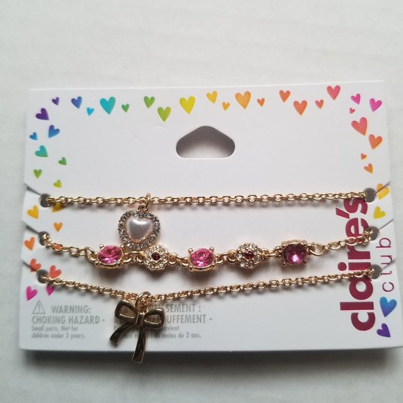 Gold Bracelets with Charms Trio - Picture 3 of 5